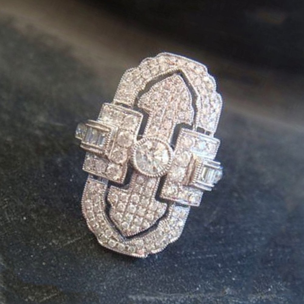 🔥 Fashionable 925 Silver Plated CZ Wedding Ring for Women, FB16FA1033
